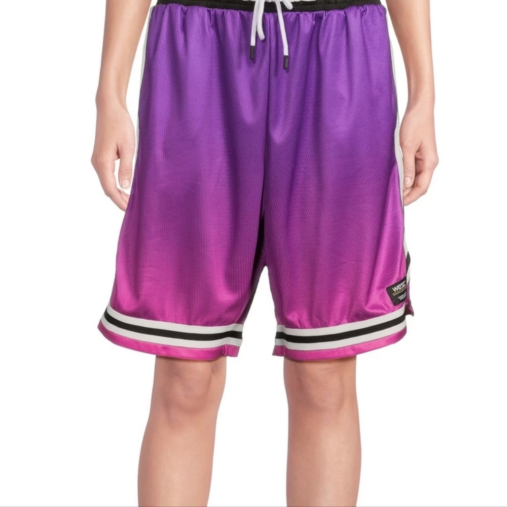 Wesc Gradient Pink Purple Unisex Basketball Shorts Size Men's M Women's L